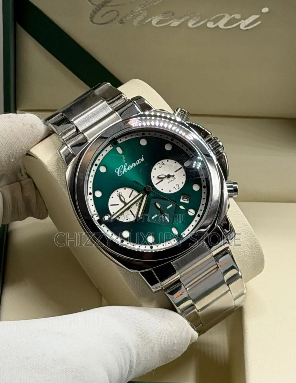 Chenxi Quality Luxury Men Chain Strap Wristwatch
