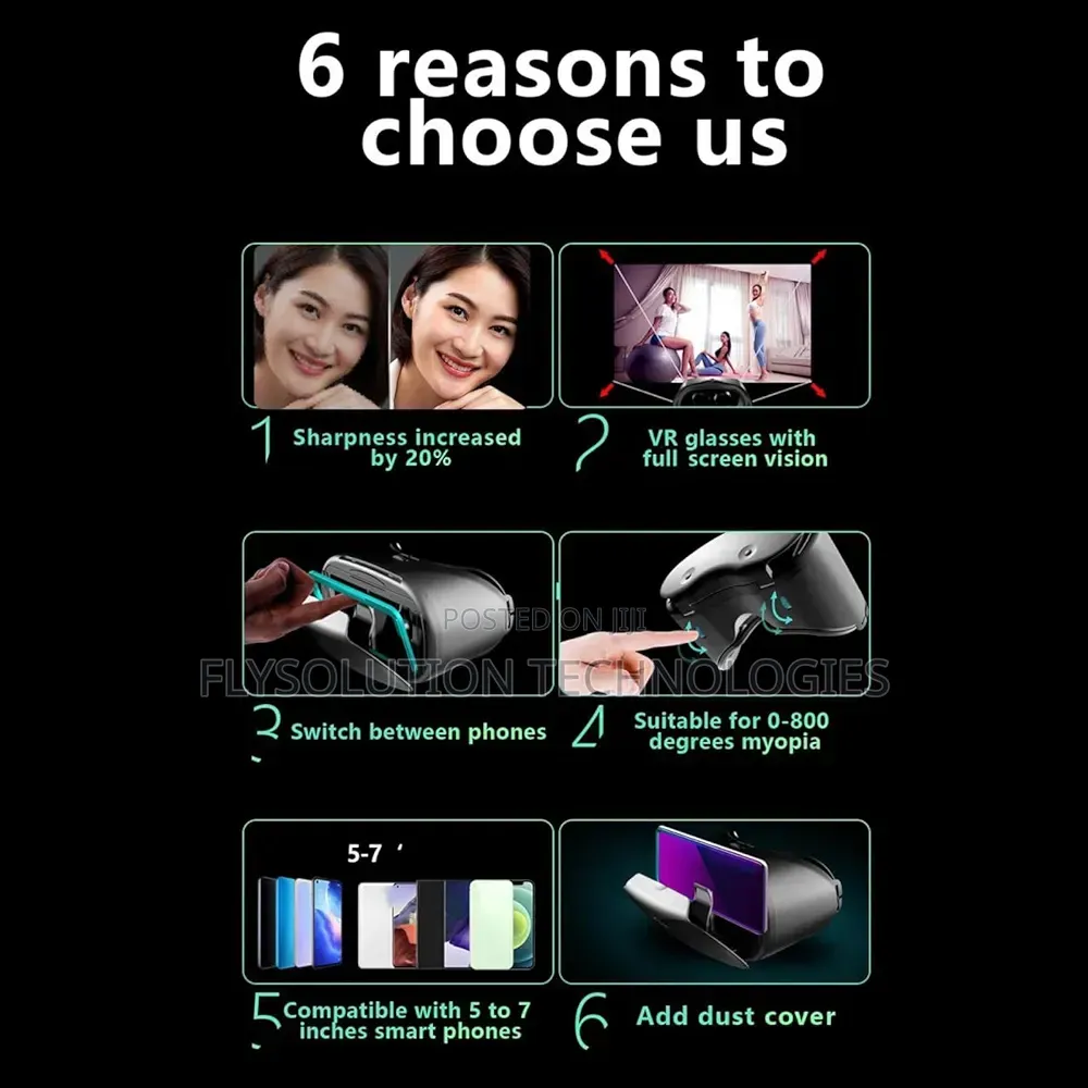 Vr Headset Adjustable Virtual Reality Glasse for Ios Android