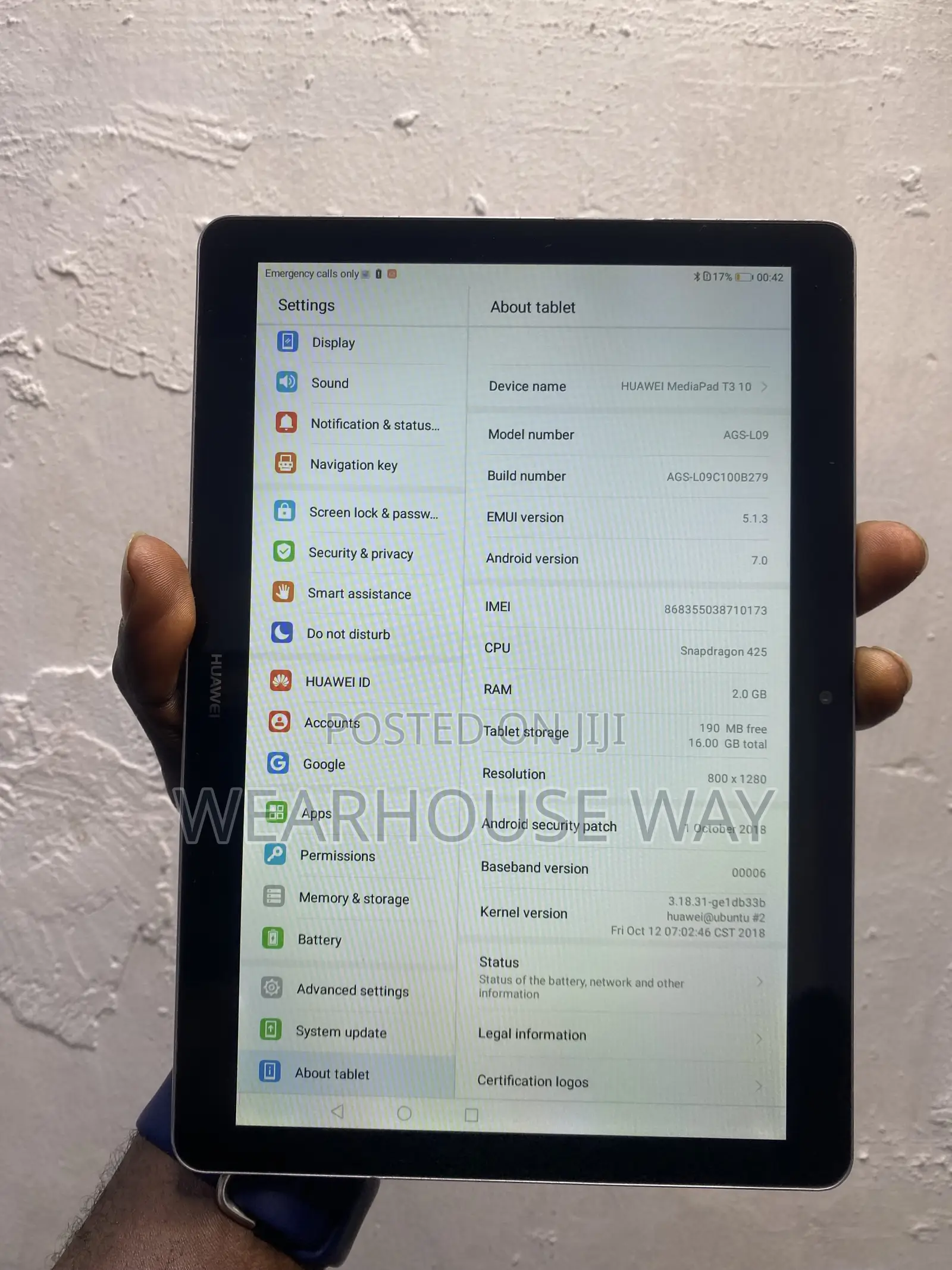Huawei MediaPad T3 10 16 GB Silver