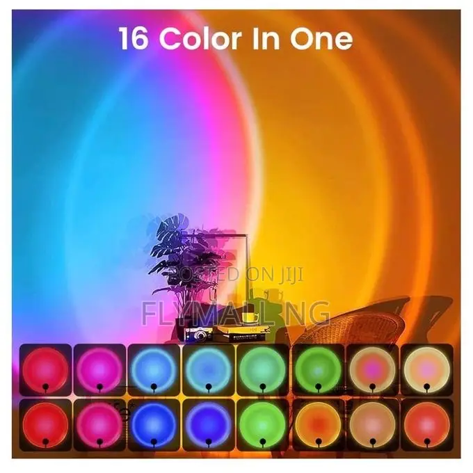 Sunset Lamp Projection Aesthetic Room Décor Light 16 Colors Changing