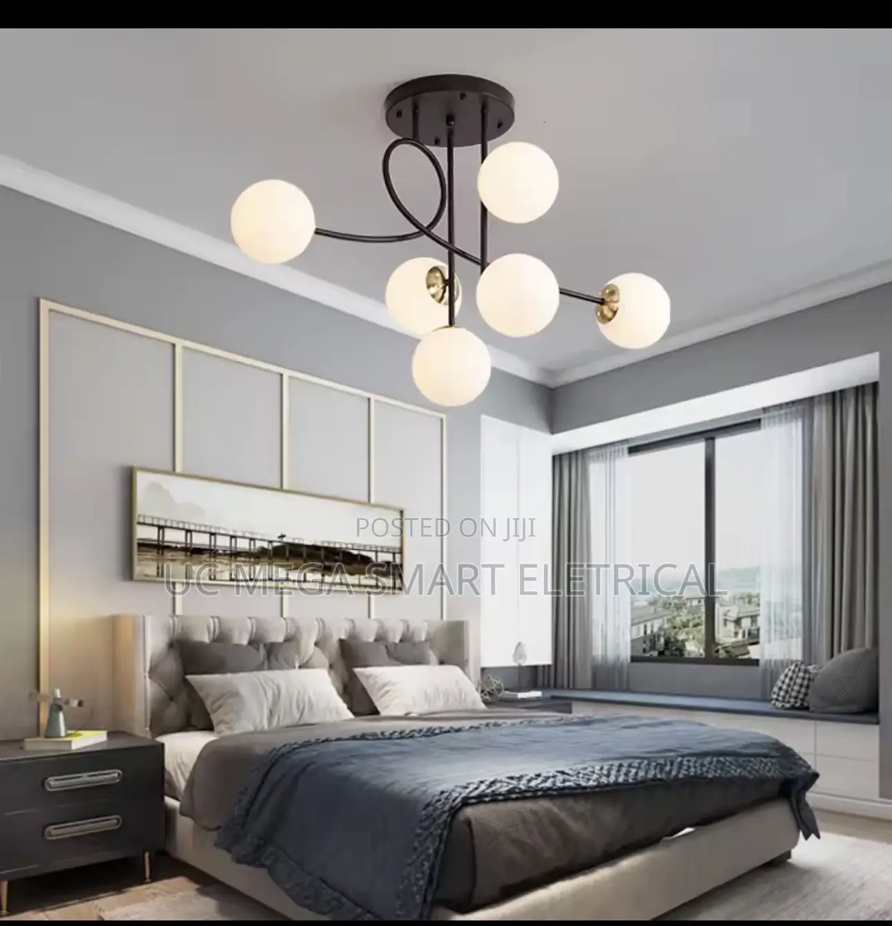 Nordic Glass Pendant Light Modern Minimalist Bedroom Chandelier