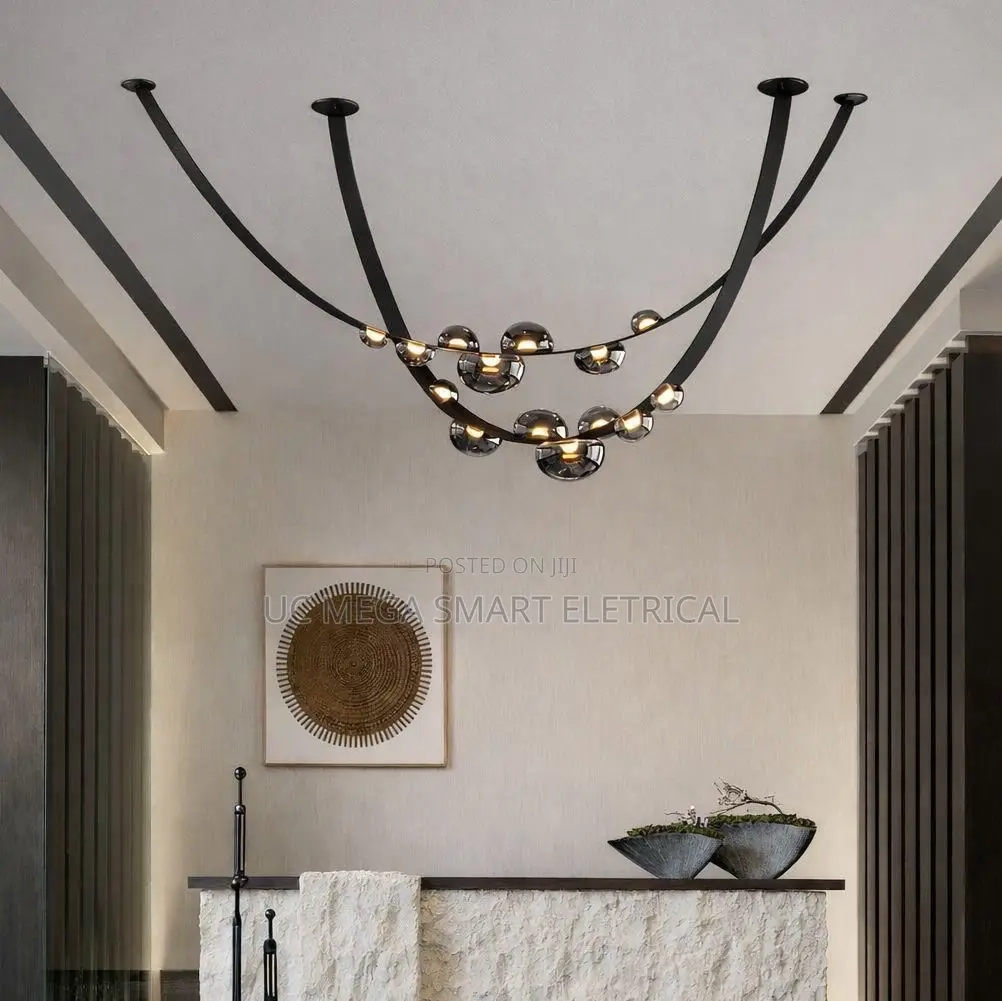 Nordic Minimalist Pendant Lamp Leather Glass Led Lights