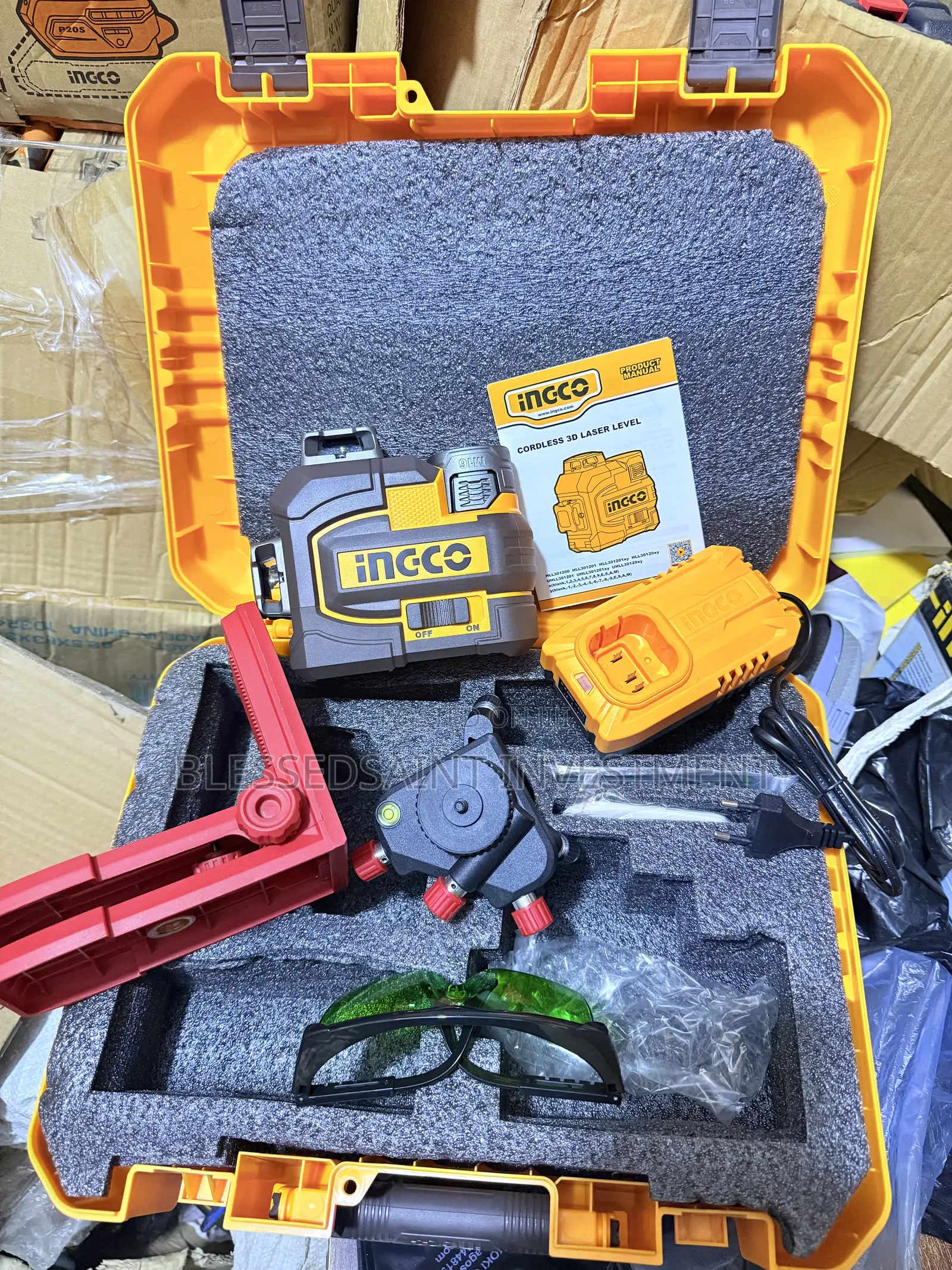 Ingco Cordless 3d 12 Lines Laser Self Leveling Line Laser - Hll301201