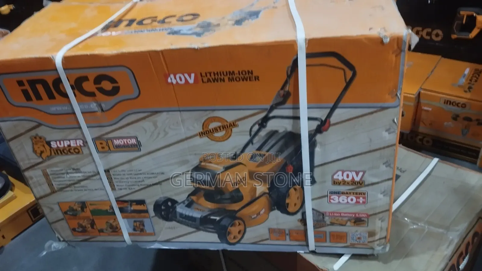 Ingco 40v Brushless Lithium-Ion Lawn Mower (Model Lmli20186).