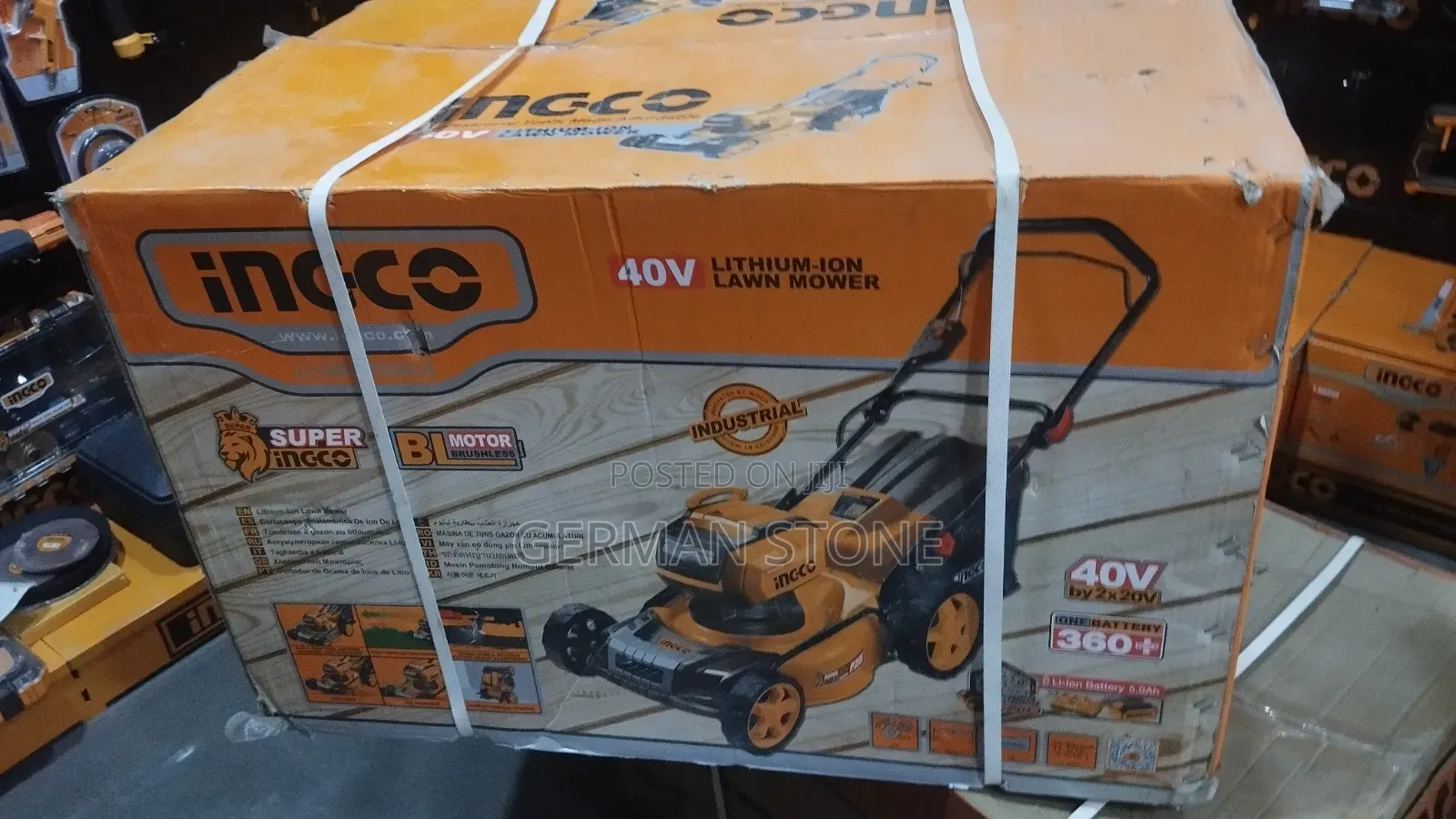 Ingco 40v Brushless Lithium-Ion Lawn Mower (Model Lmli20186).