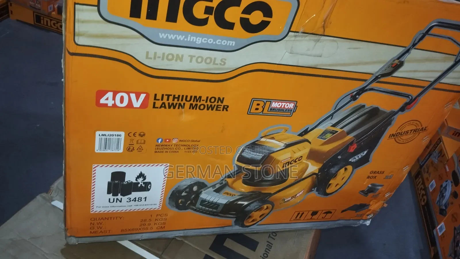 Ingco 40v Brushless Lithium-Ion Lawn Mower (Model Lmli20186).
