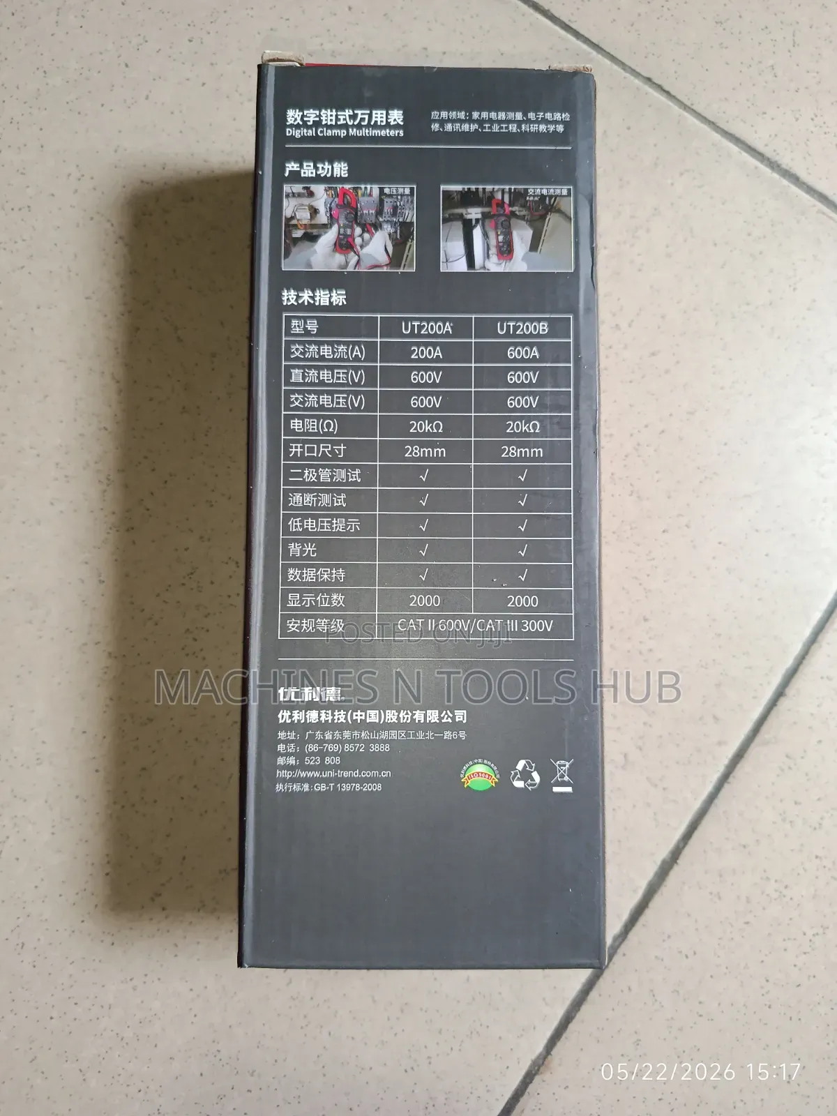 Ut200a+ Uni-T Digital Clamp Meter