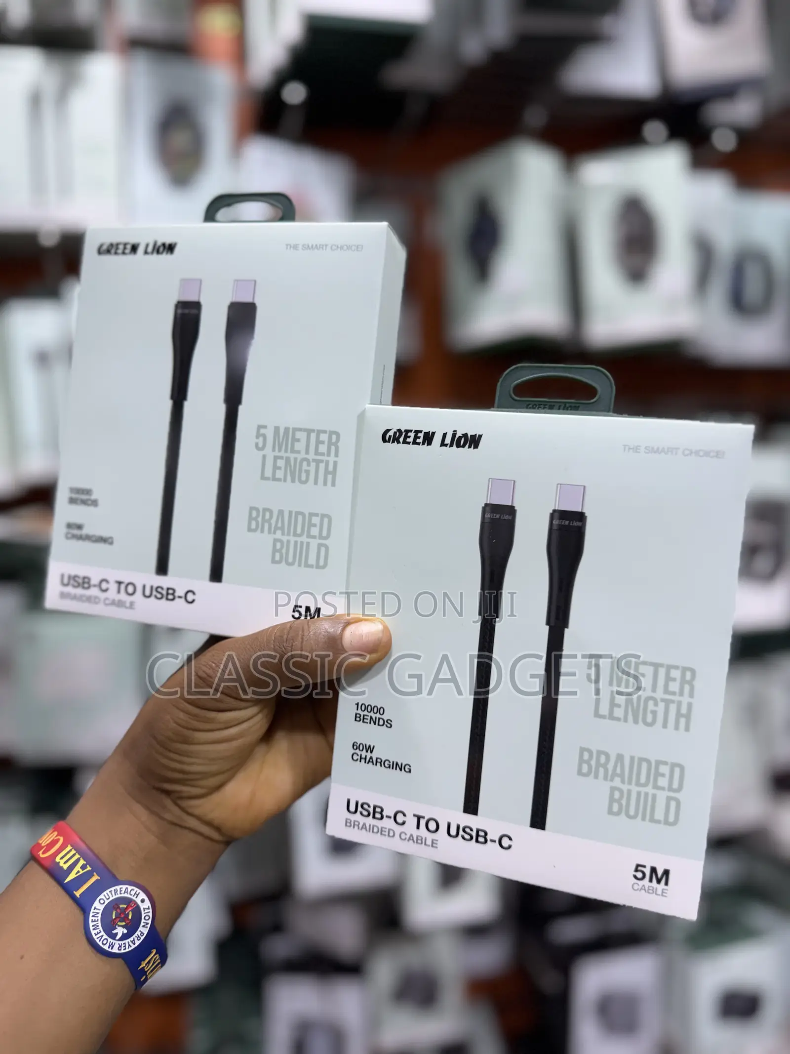 Green Lion Usb-C to Usb-C Braided Cable 60w - Black