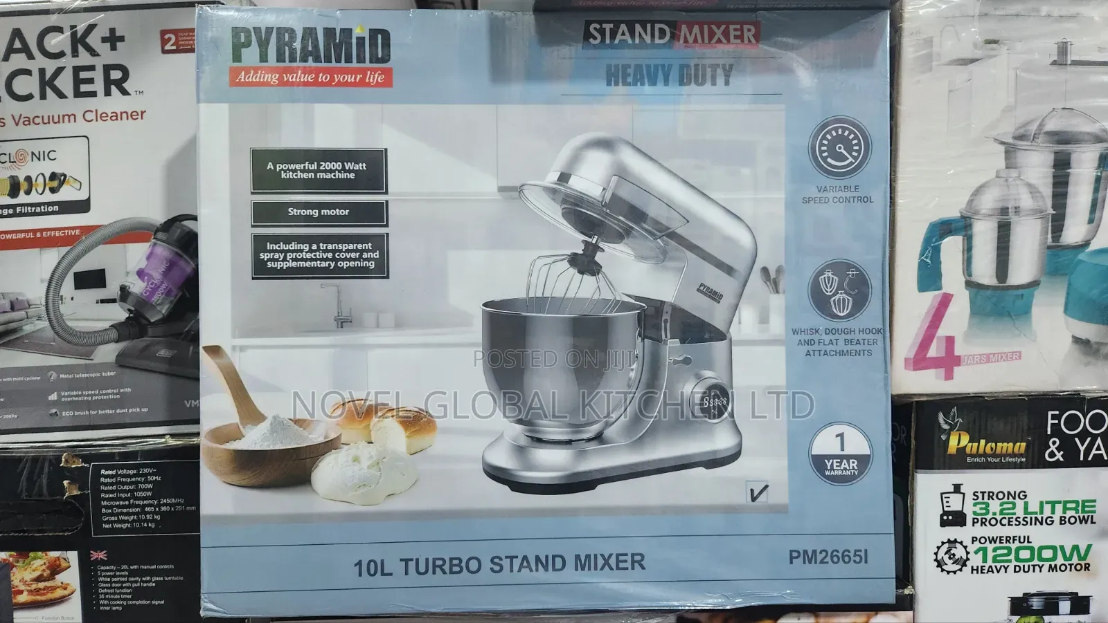 10l Pyramid Large Capacity Cake Stand Mixer