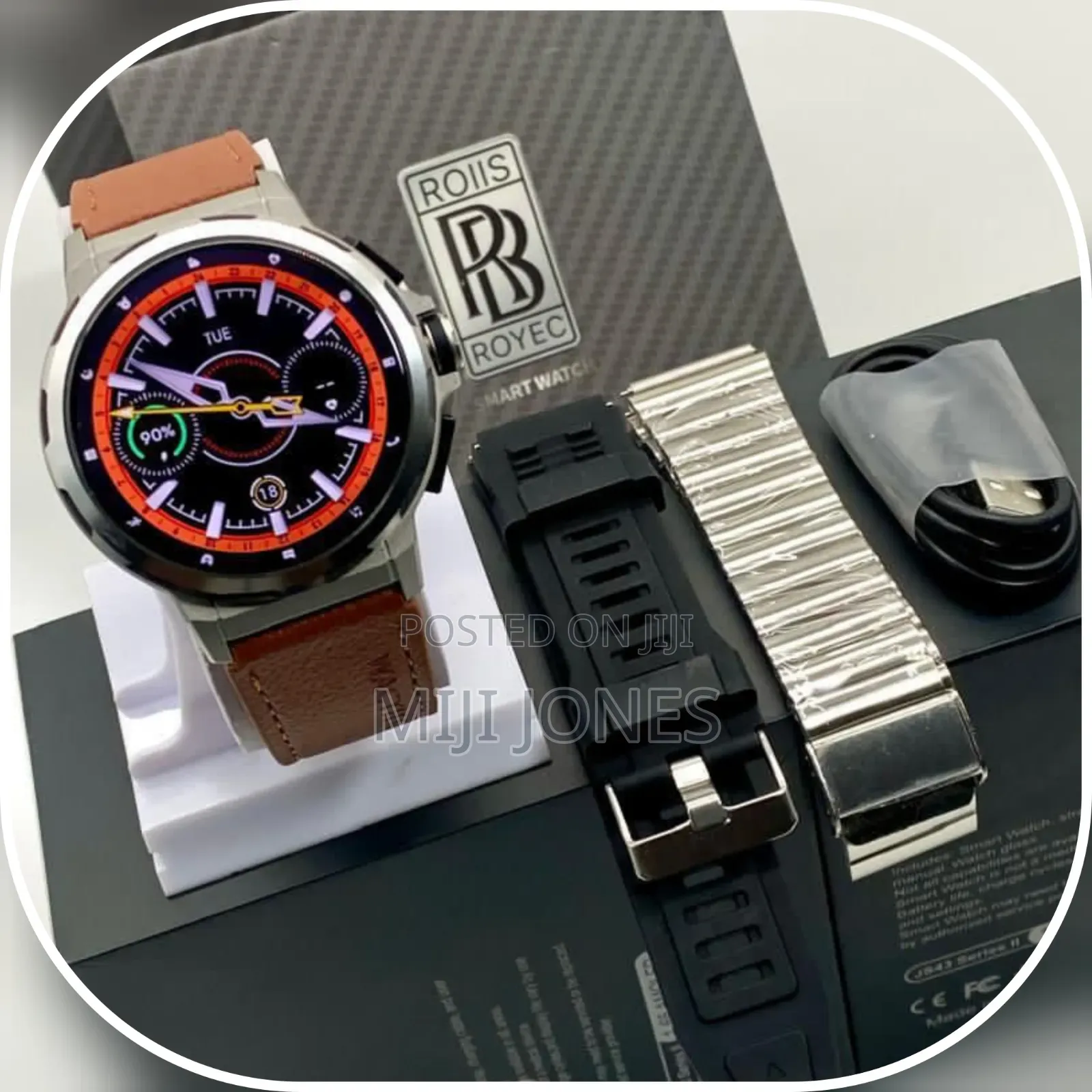 Ferrari Style Smartwatch–Gps, Nfc,Fitness Tracker,Call Music Control