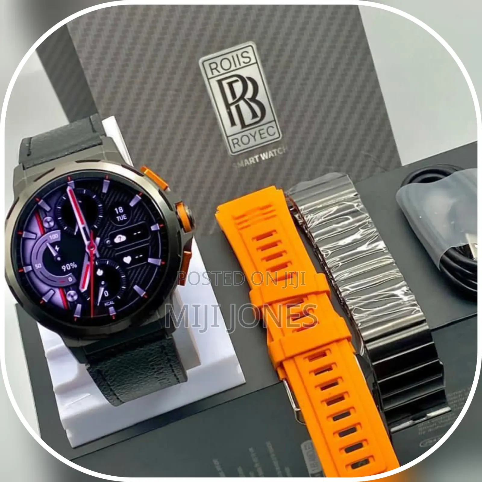 Ferrari Style Smartwatch–Gps, Nfc,Fitness Tracker,Call Music Control