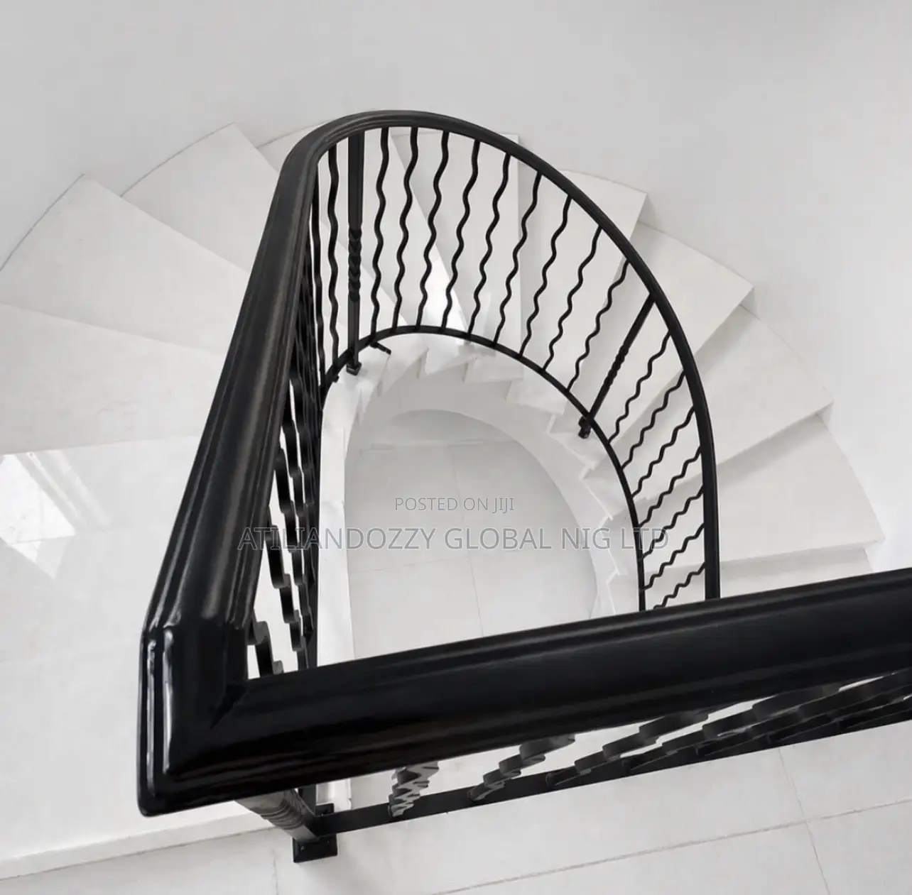 Deep Wave Wrought Iron Rails