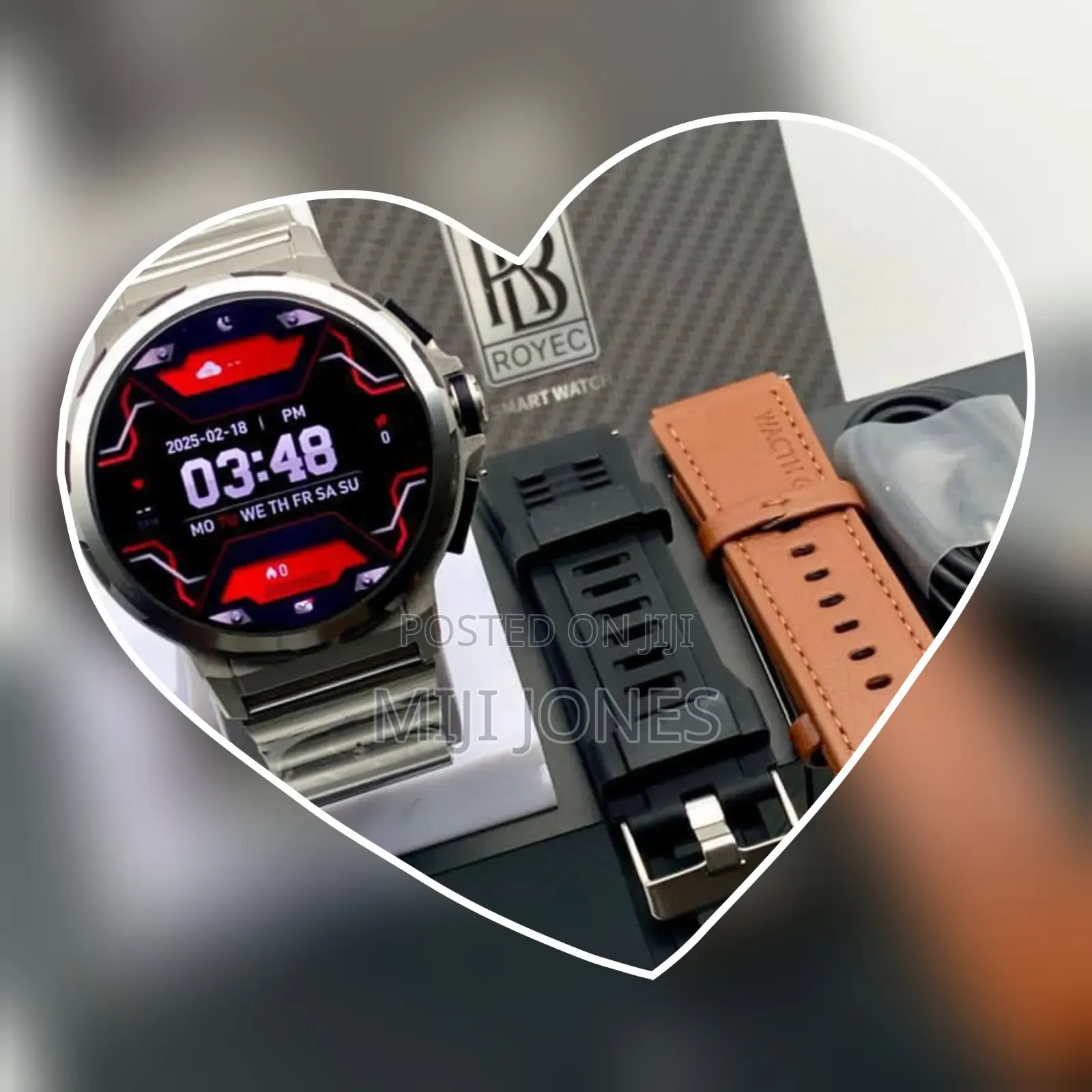 Ferrari Style Smartwatch–Gps, Nfc,Fitness Tracker,Call Music Control