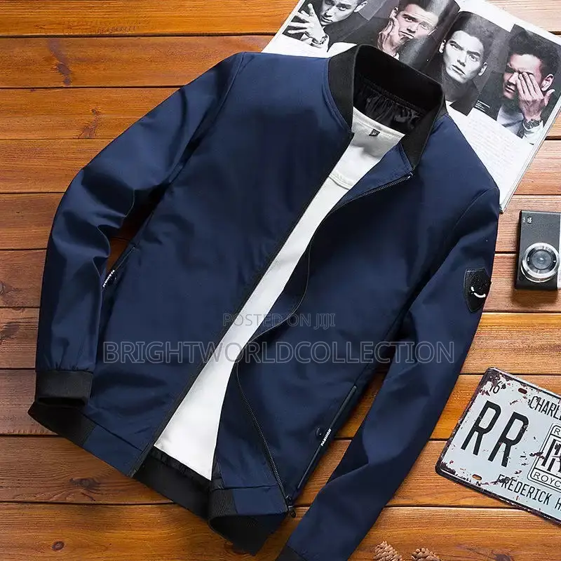 Men's Jacket Light Weight Autumn Solid Color Coat Men Wear Jacket