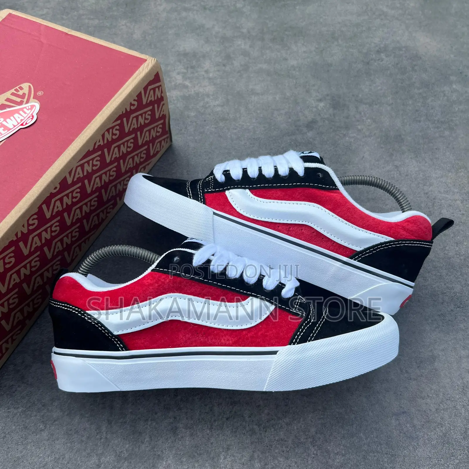 Original Knu Skool Vans Black and Red
