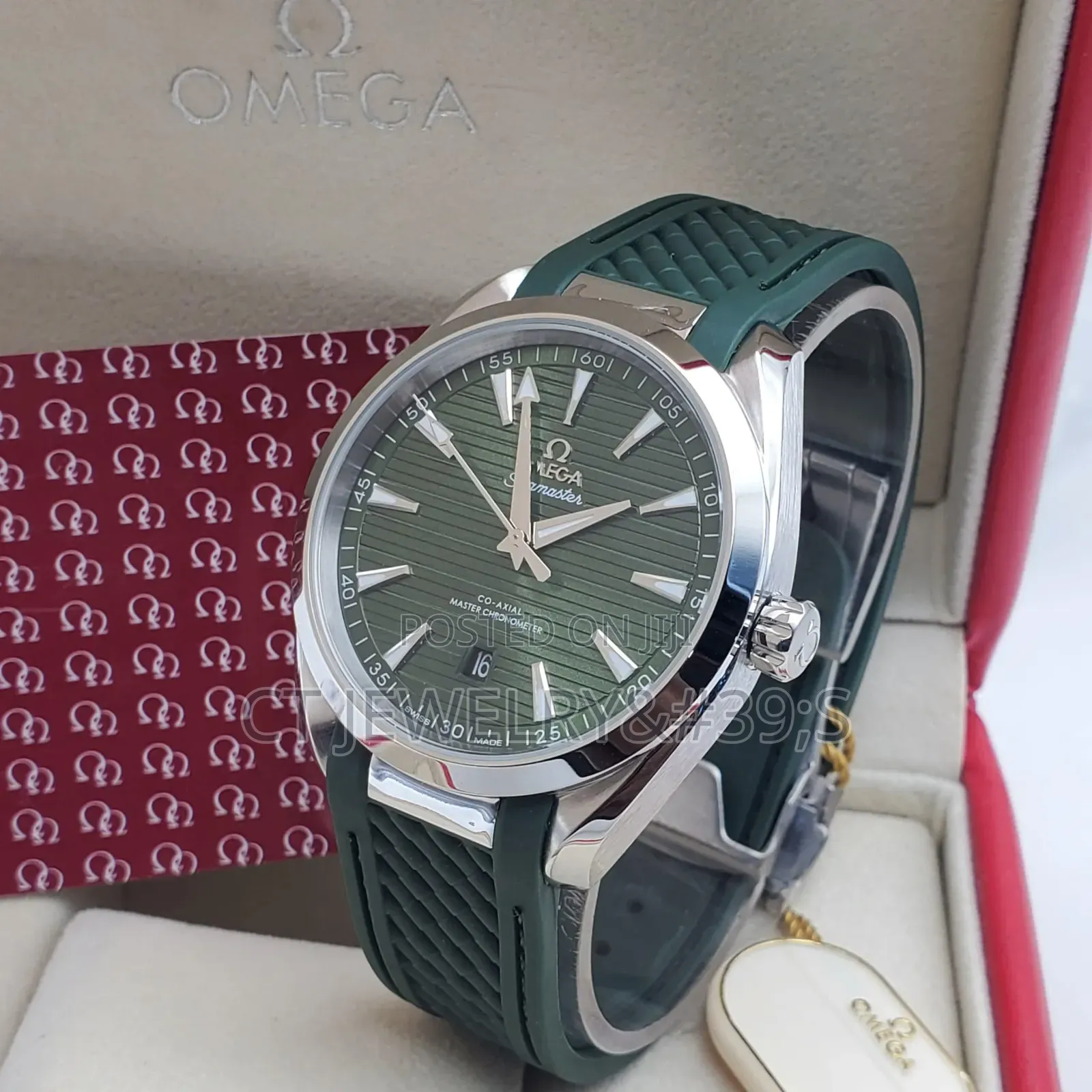 Luxury-Inspired Seamaster Watch Auto,Rubber/Leather Strap, Men's Watch