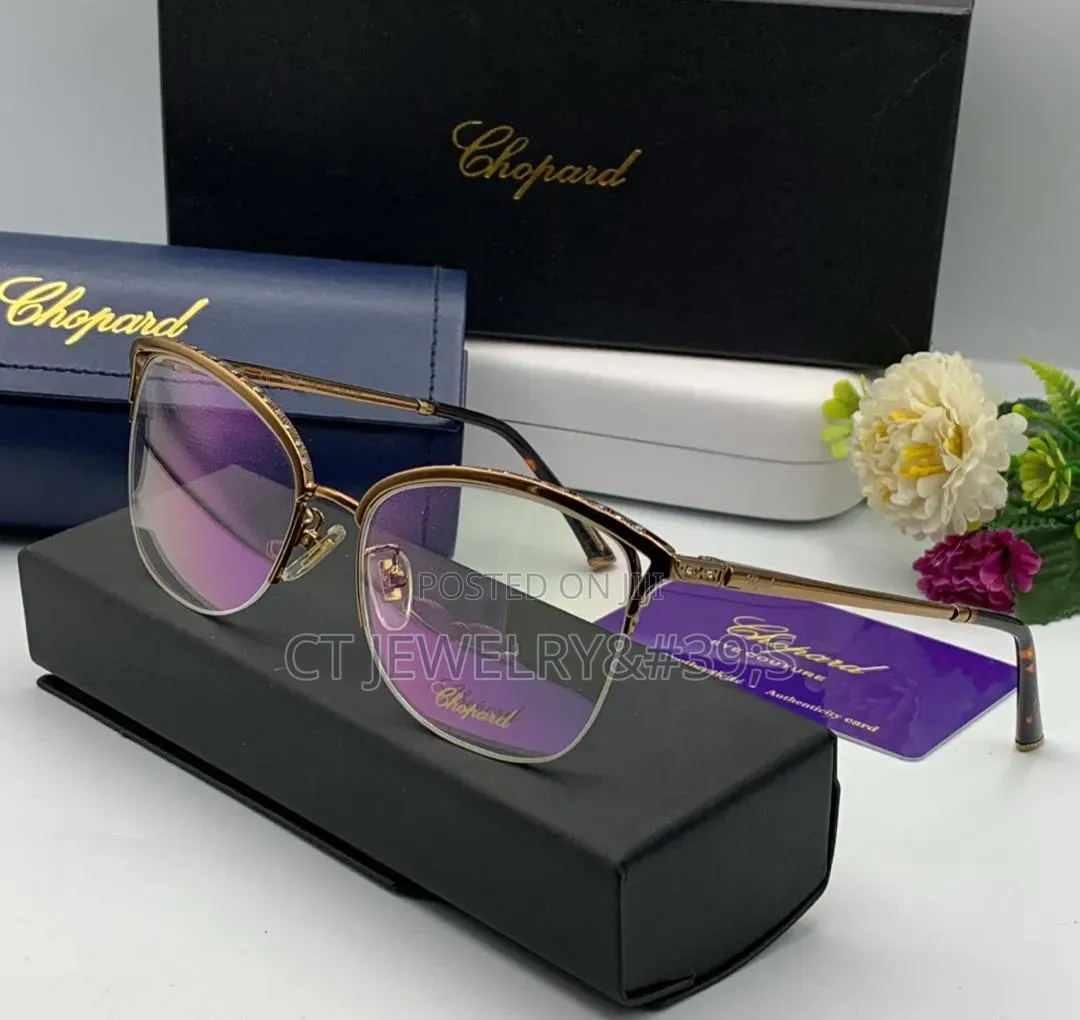 Chopard Inspired Luxury Eyewear Metal Frame, Photochromic Lens Glasses