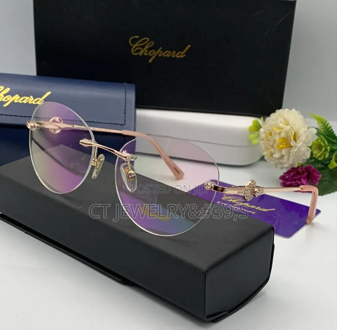 Chopard Inspired Luxury Eyewear Metal Frame, Photochromic Lens Glasses
