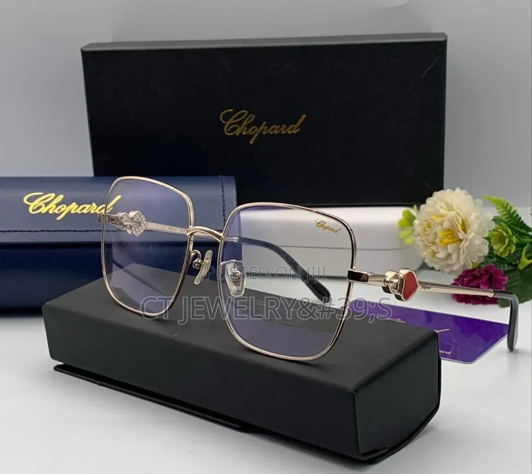 Chopard Inspired Luxury Eyewear Metal Frame, Photochromic Lens Glasses