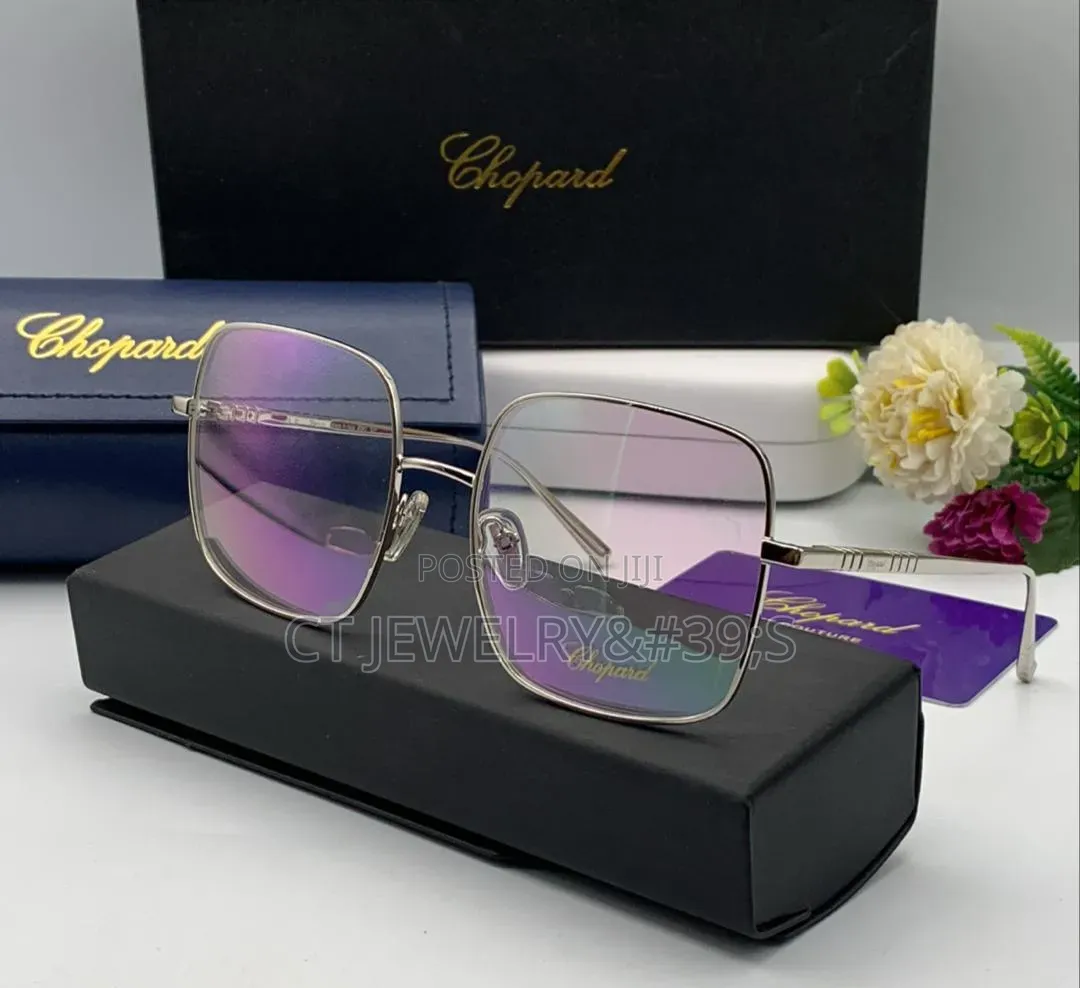 Chopard Inspired Luxury Eyewear Metal Frame, Photochromic Lens Glasses