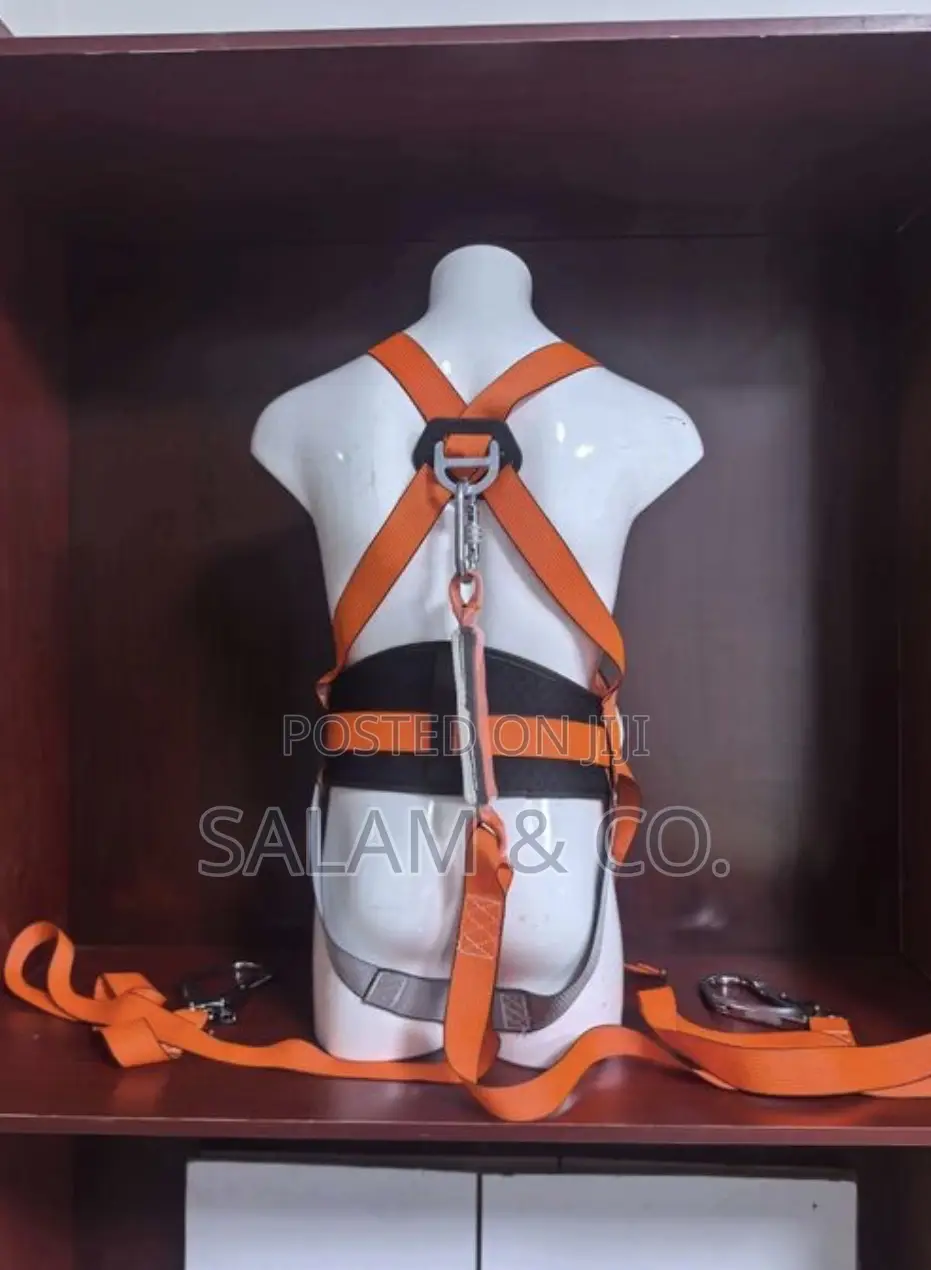 Heavy Duty Full Body Safety Harness Double Hook With Shock Absorber