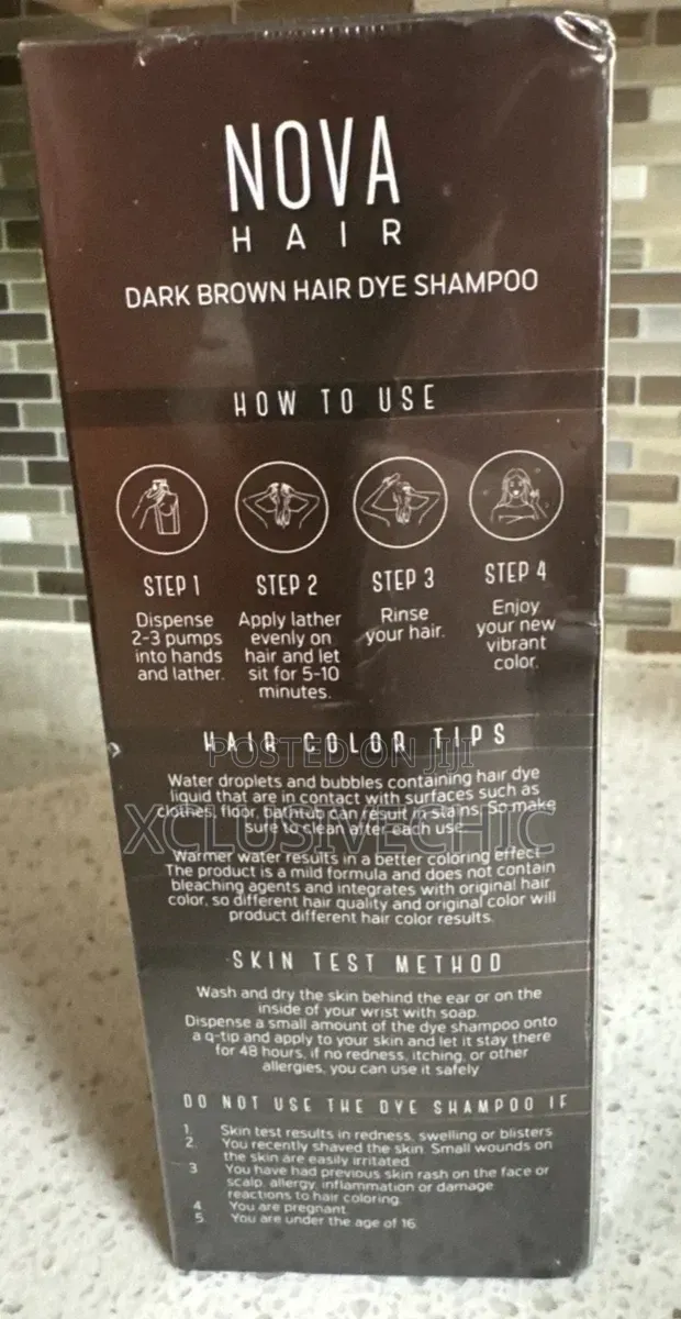 Dark Brown Nova Hair Dye Shampoo