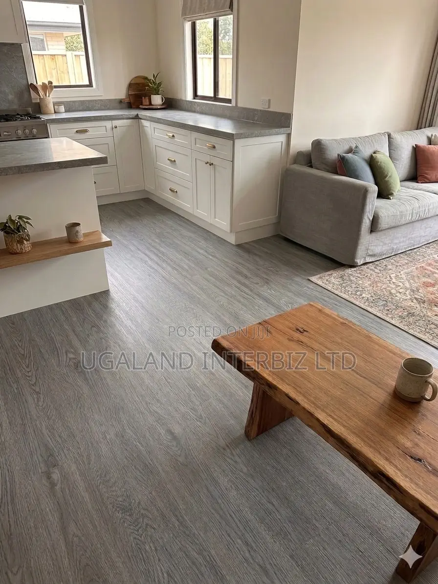 Modern Silver Gray Vinyl Flooring