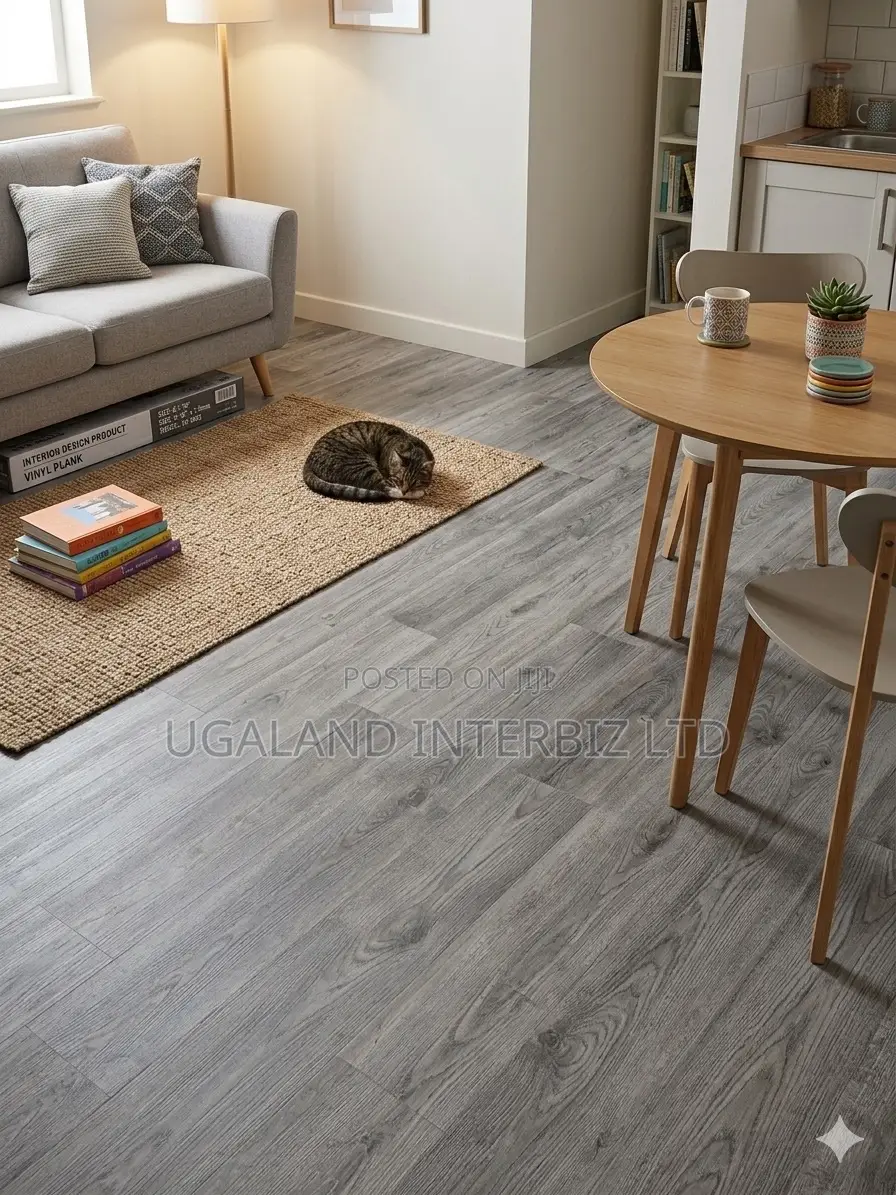 Modern Silver Gray Vinyl Flooring