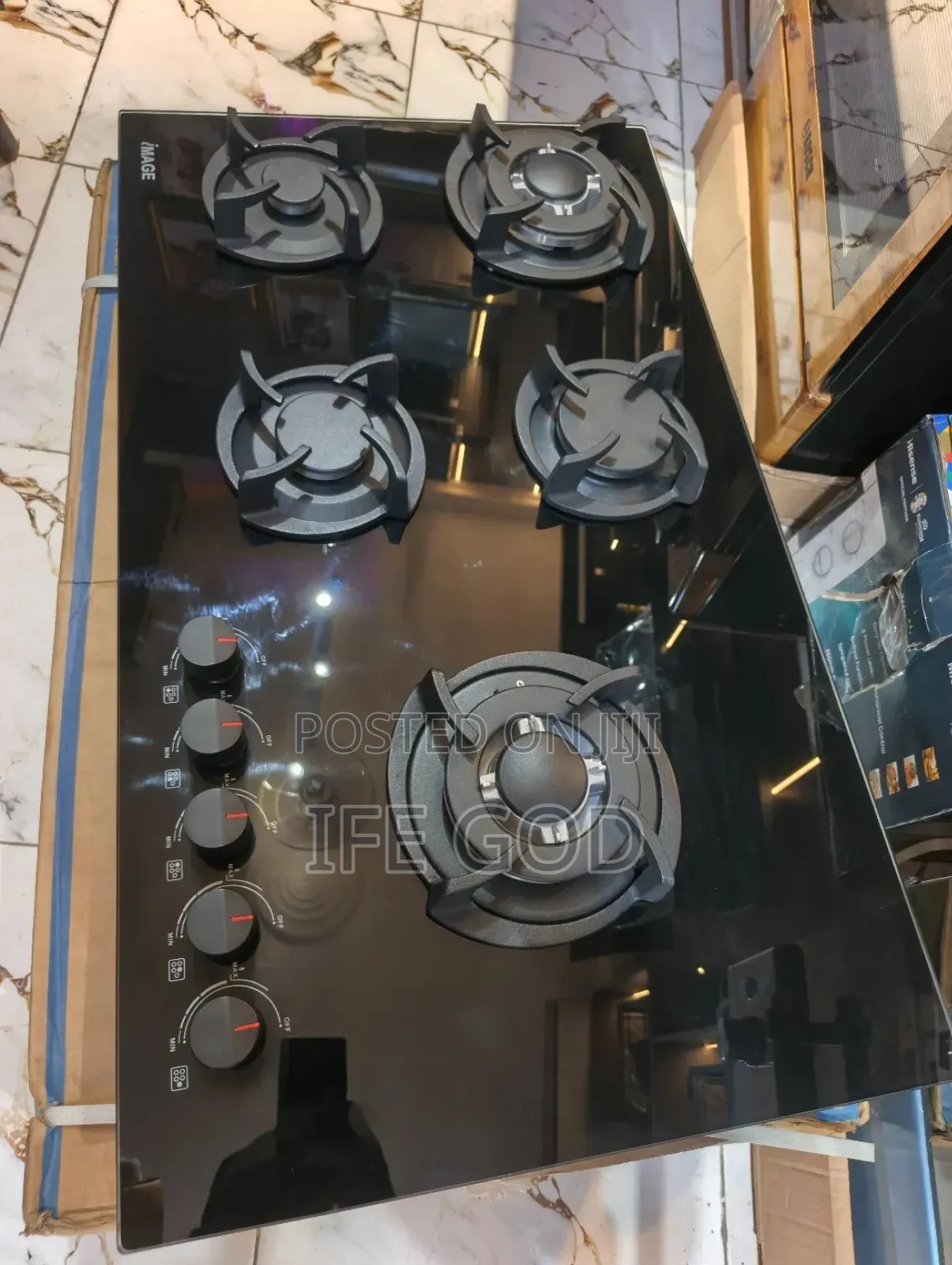 Original Image Built-in Cabinet Safety Devices 5 Burners Gas Cooker