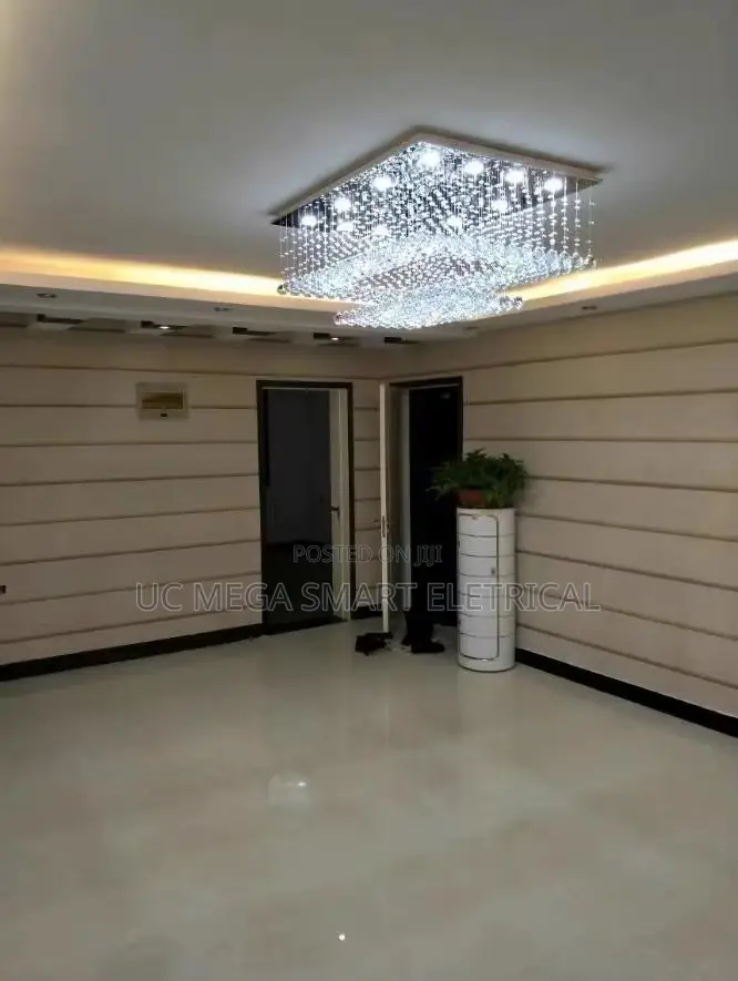 Led Crystal Ceiling Chandelier Rectangular Living Room Lighting Dining