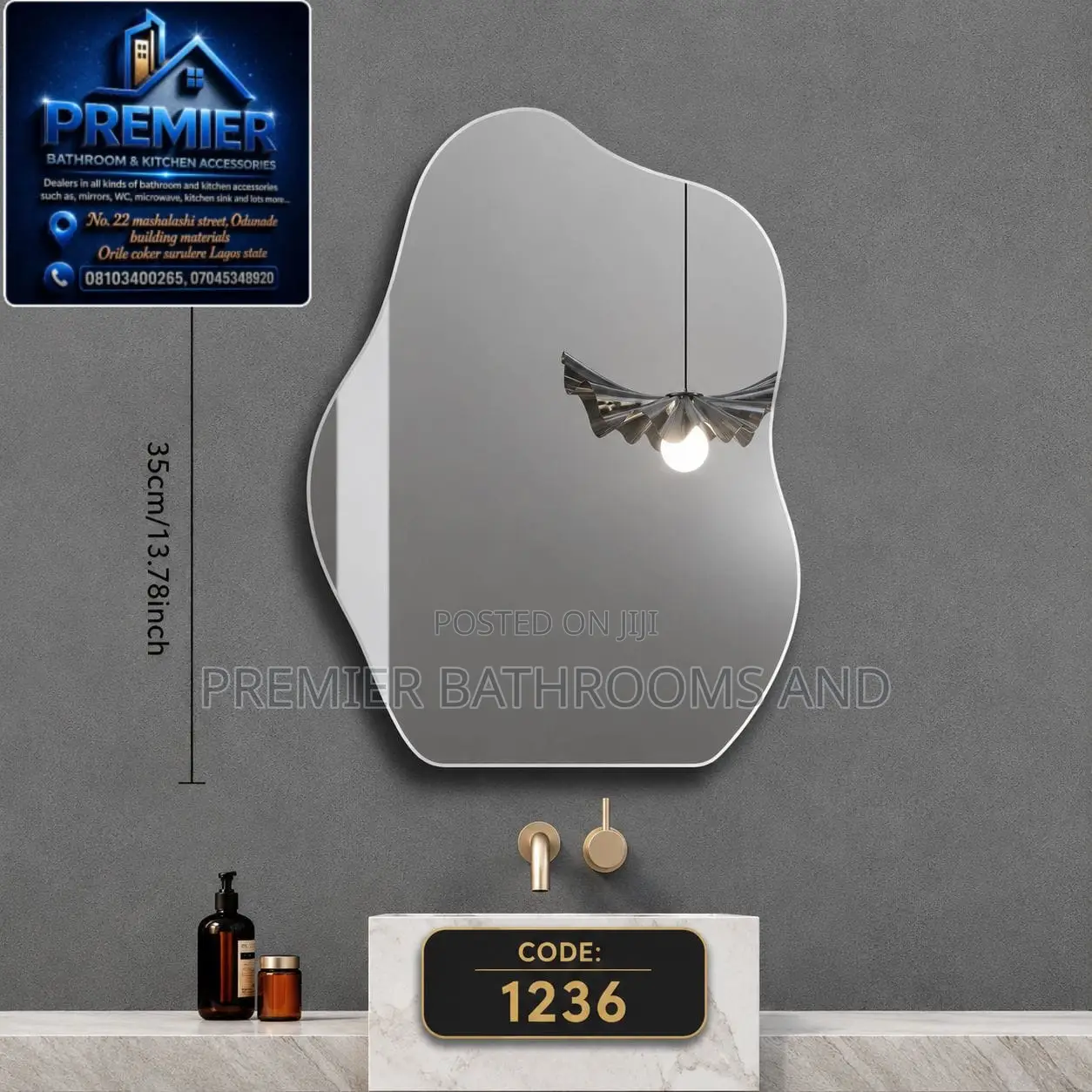 Plain Shapeless Mirror No Light