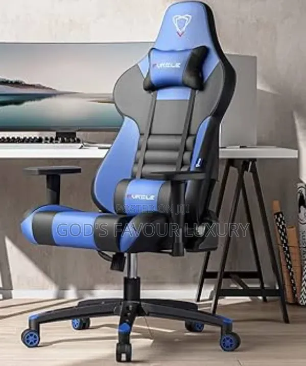 Quality High Back Ergonomic Gaming Chair [Black+Blue]