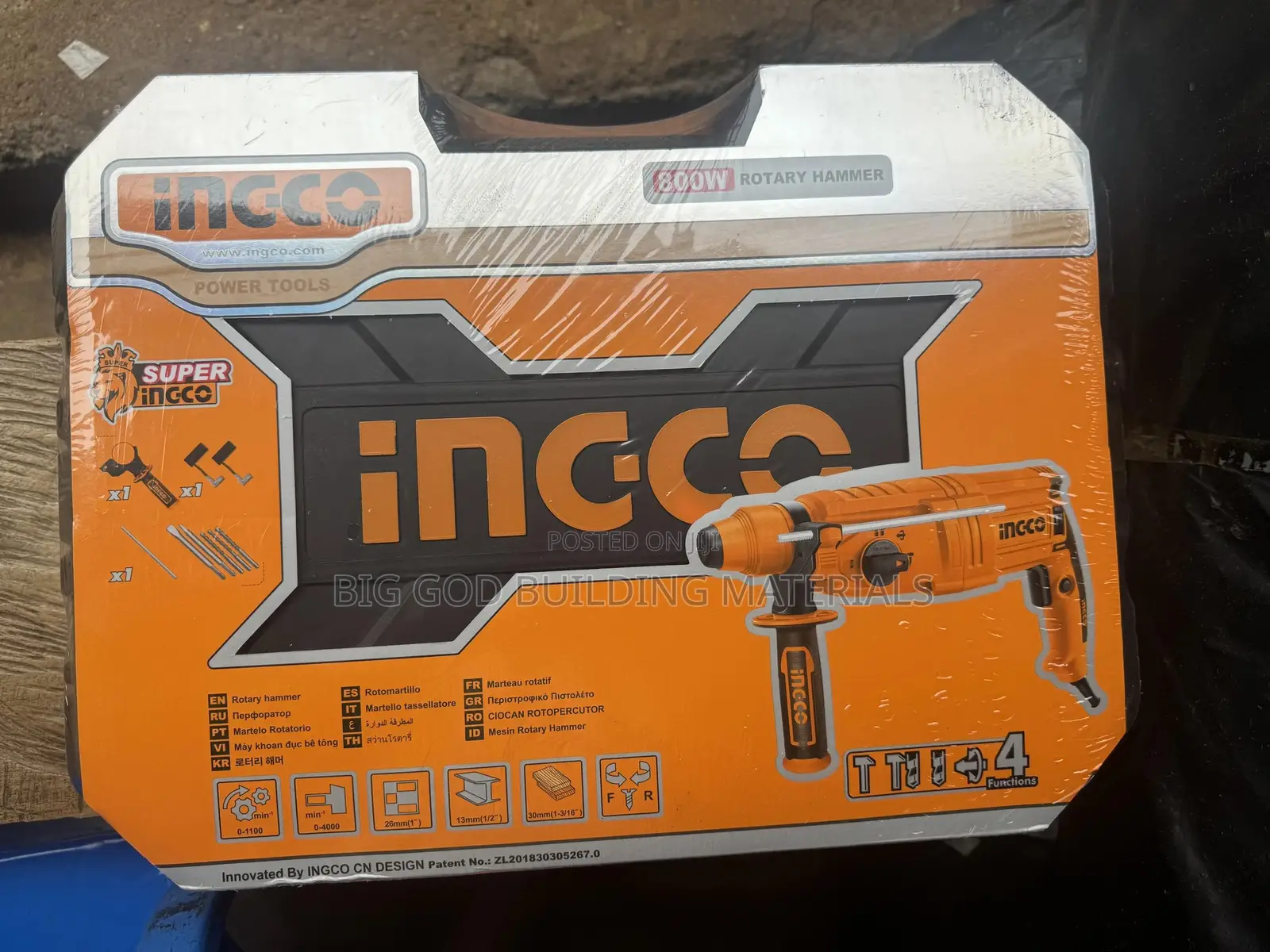 Ingco Rotary Hammer Machine 800w