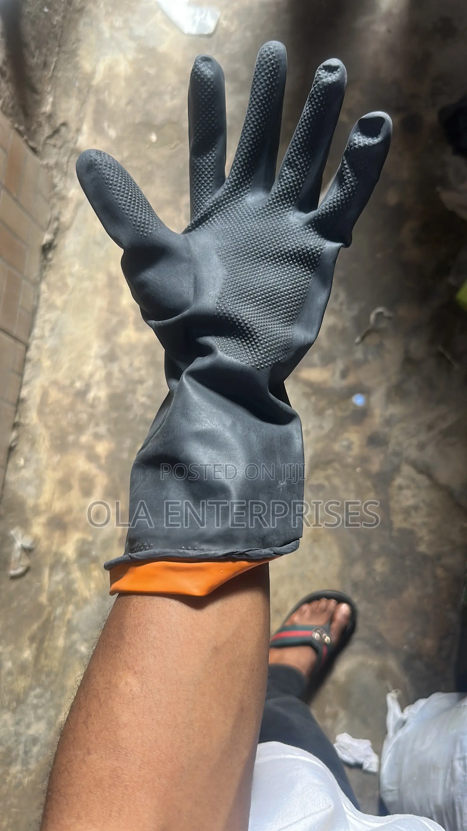 Black Chemical Hand Gloves