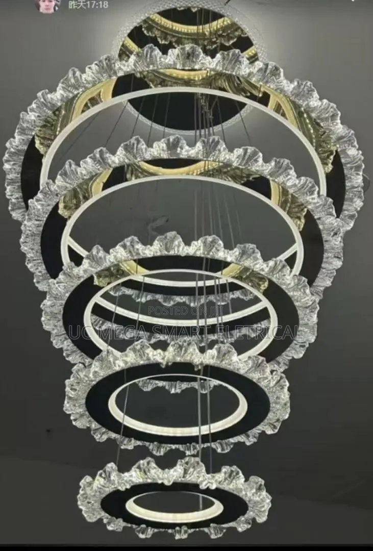 Modern Circular Crystal Chandelier Led Light Luxury Minimalist Dining