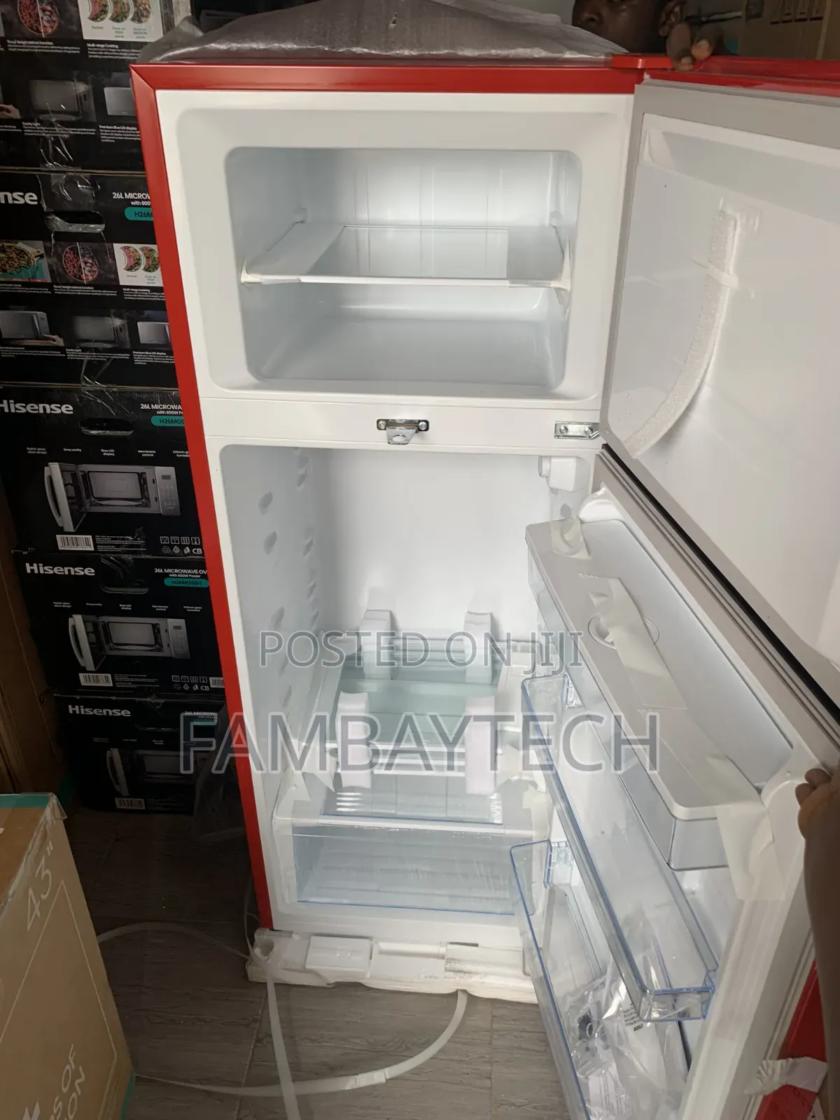 Brand New Hisense 205drb Refrigerator – Red 204l Capacity
