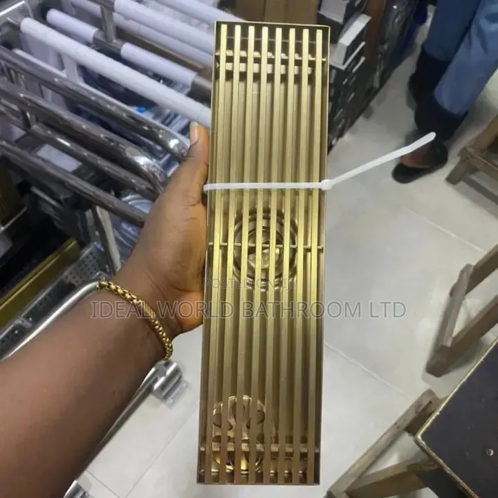 Gold 30cm Line Design Floor Drain