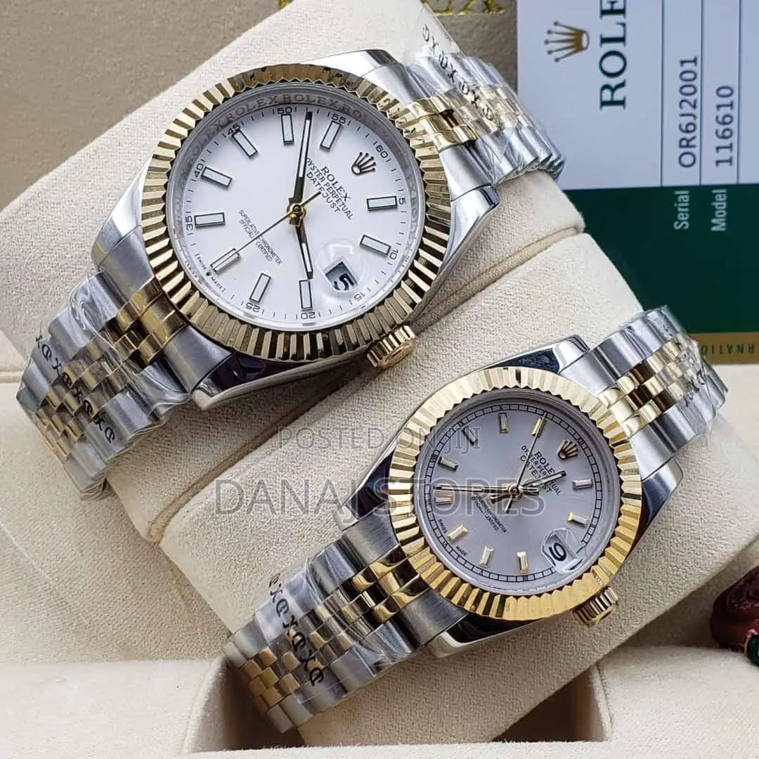 Original Rolex Datejust Couple Wristwatch