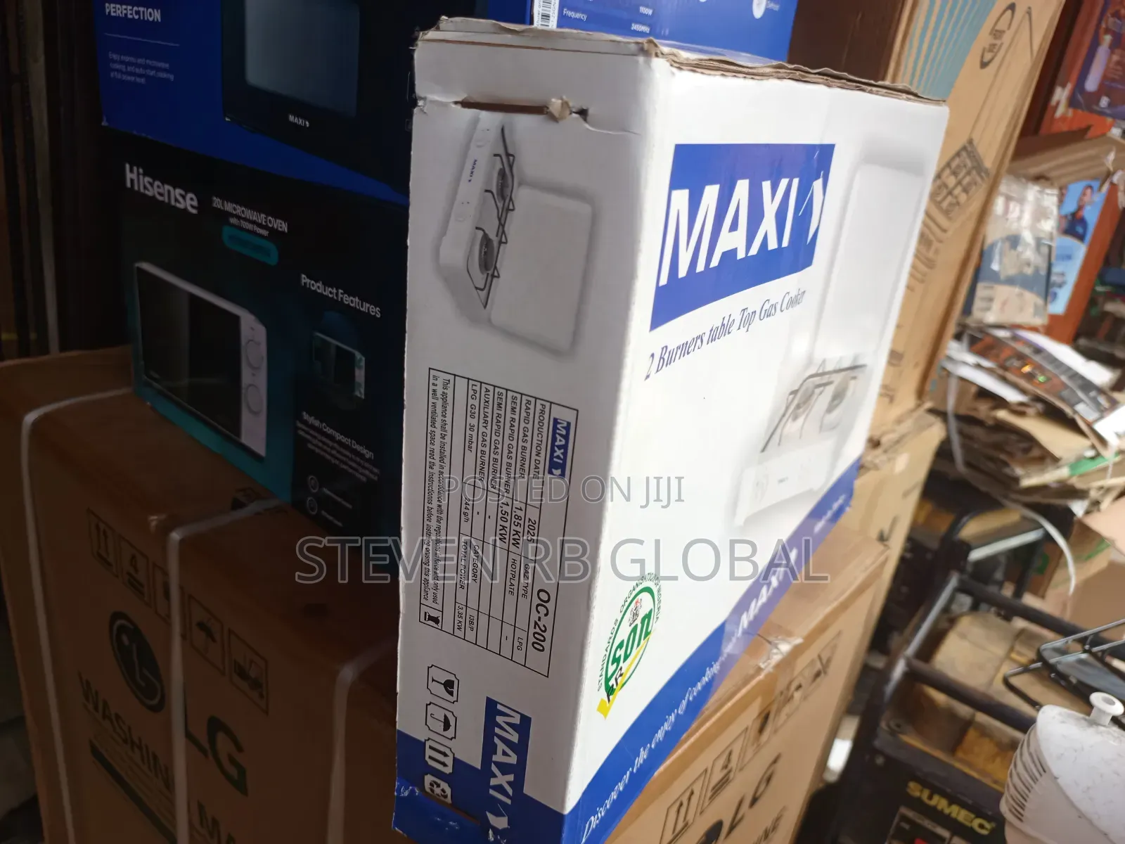 Maxi 2 Burner Tabletop Gas Cooker | 200oc