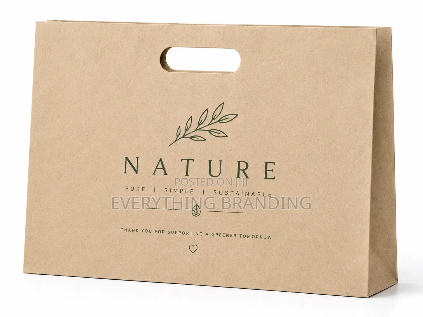 Landscape Craft Paper Bag, Durable and Reusable A4 Bag
