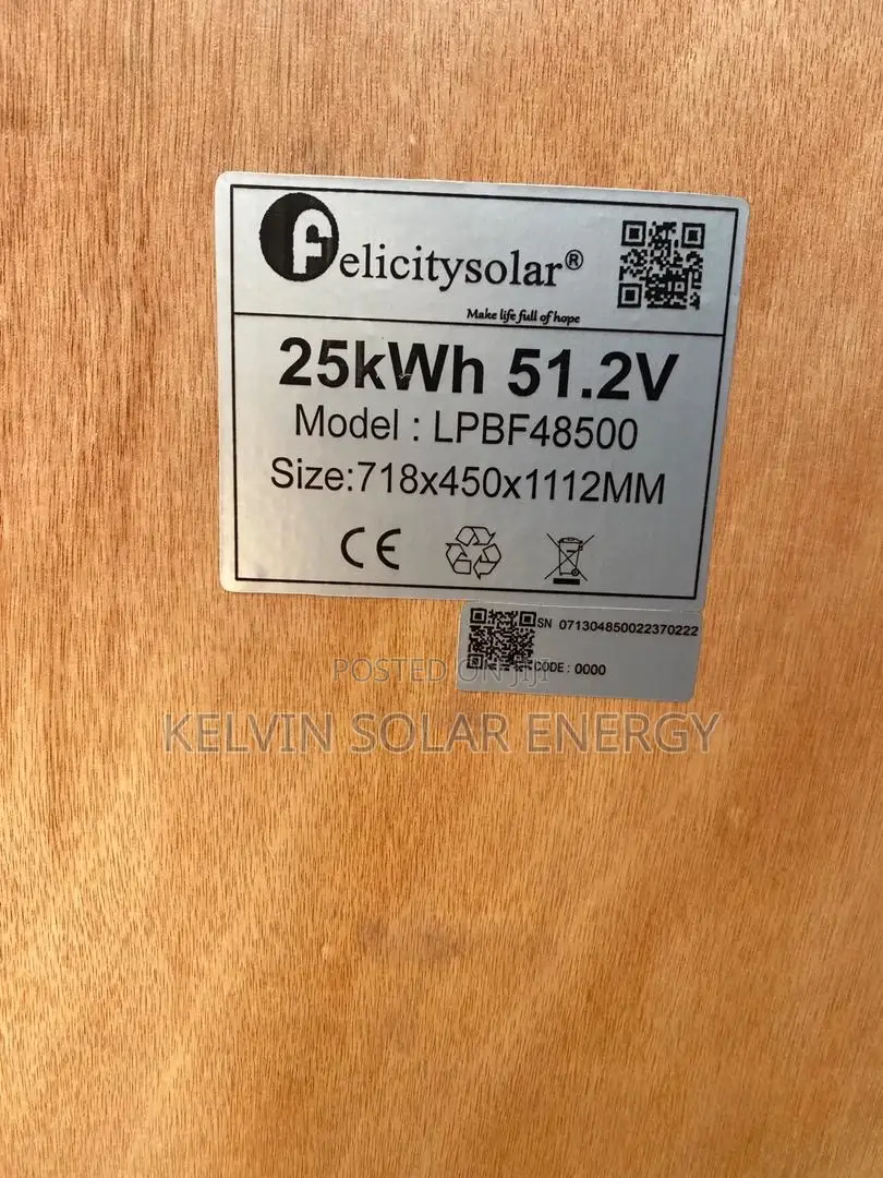 25kwh 48v Lithium Ion Battery – High Capacity for Solar Inverter