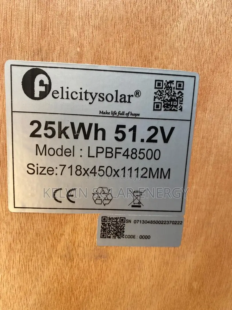 25kwh 48v Lithium Ion Battery – High Capacity for Solar Inverter