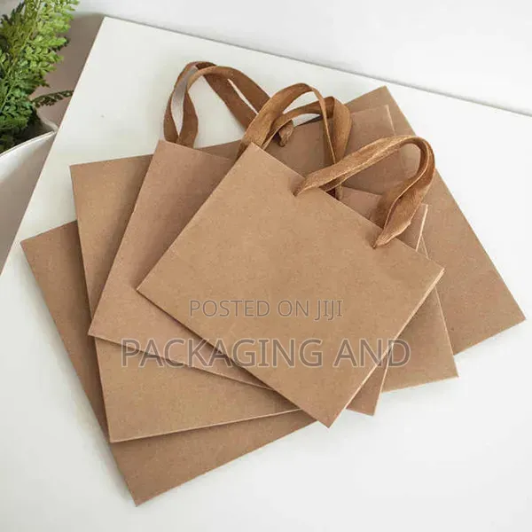 Small Landscape Kraft Paper Bag For Skincare Packaging