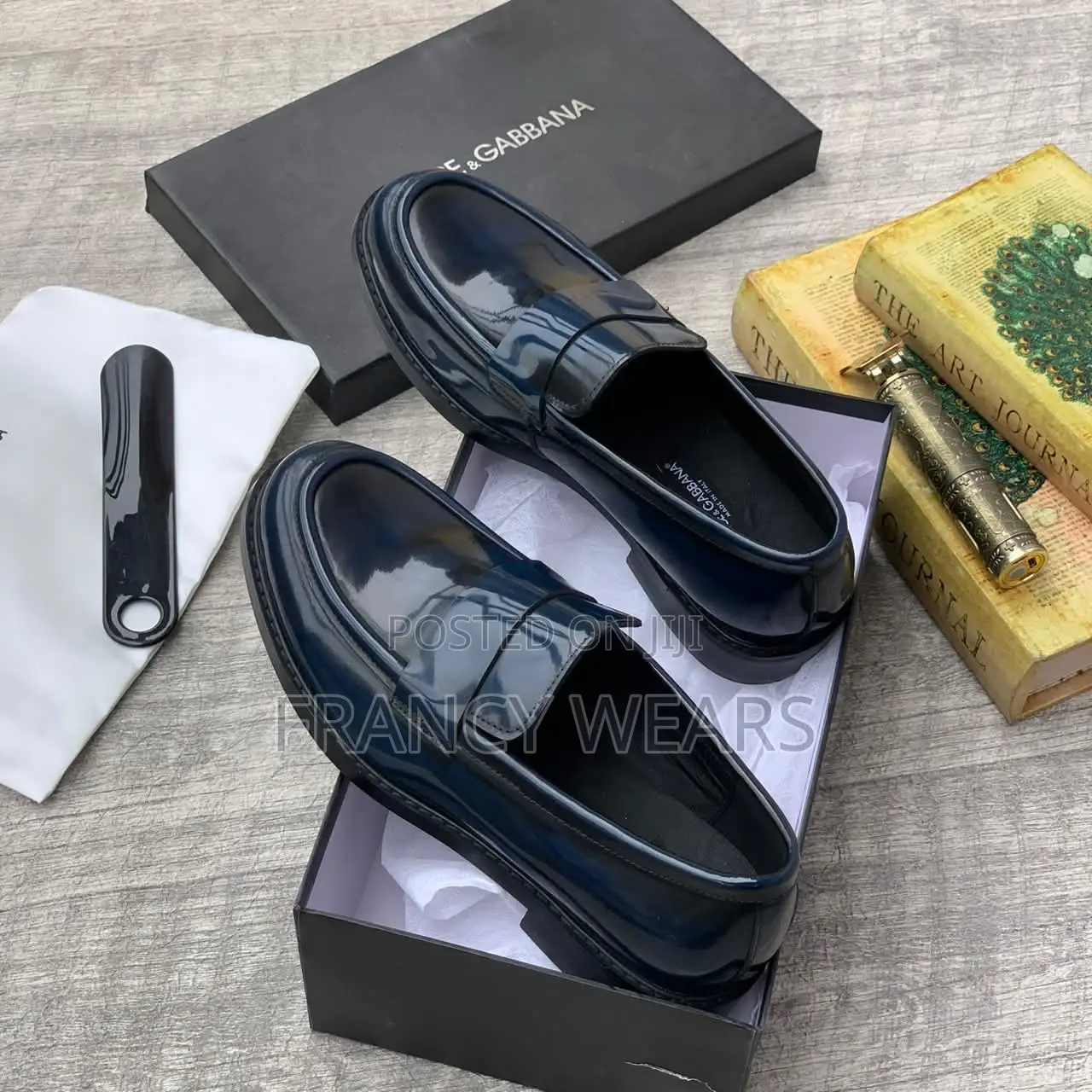 Luxury Burgundy and Black Leather Loafers
