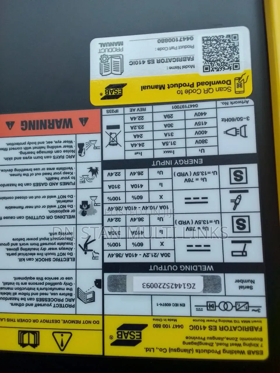 Esab Arc Welding Machine 410ic