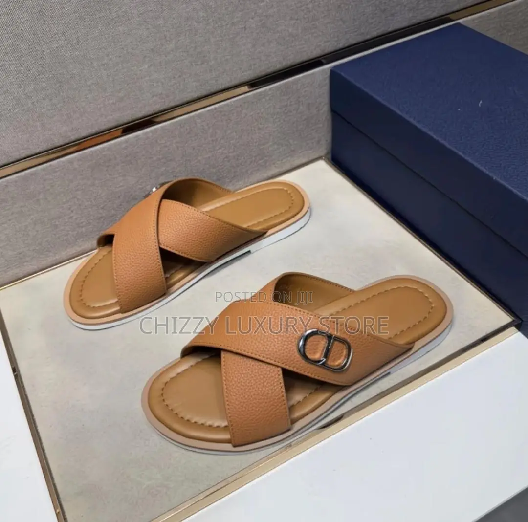 Christian Dior Quality Luxury Men Genuine Leather Pams
