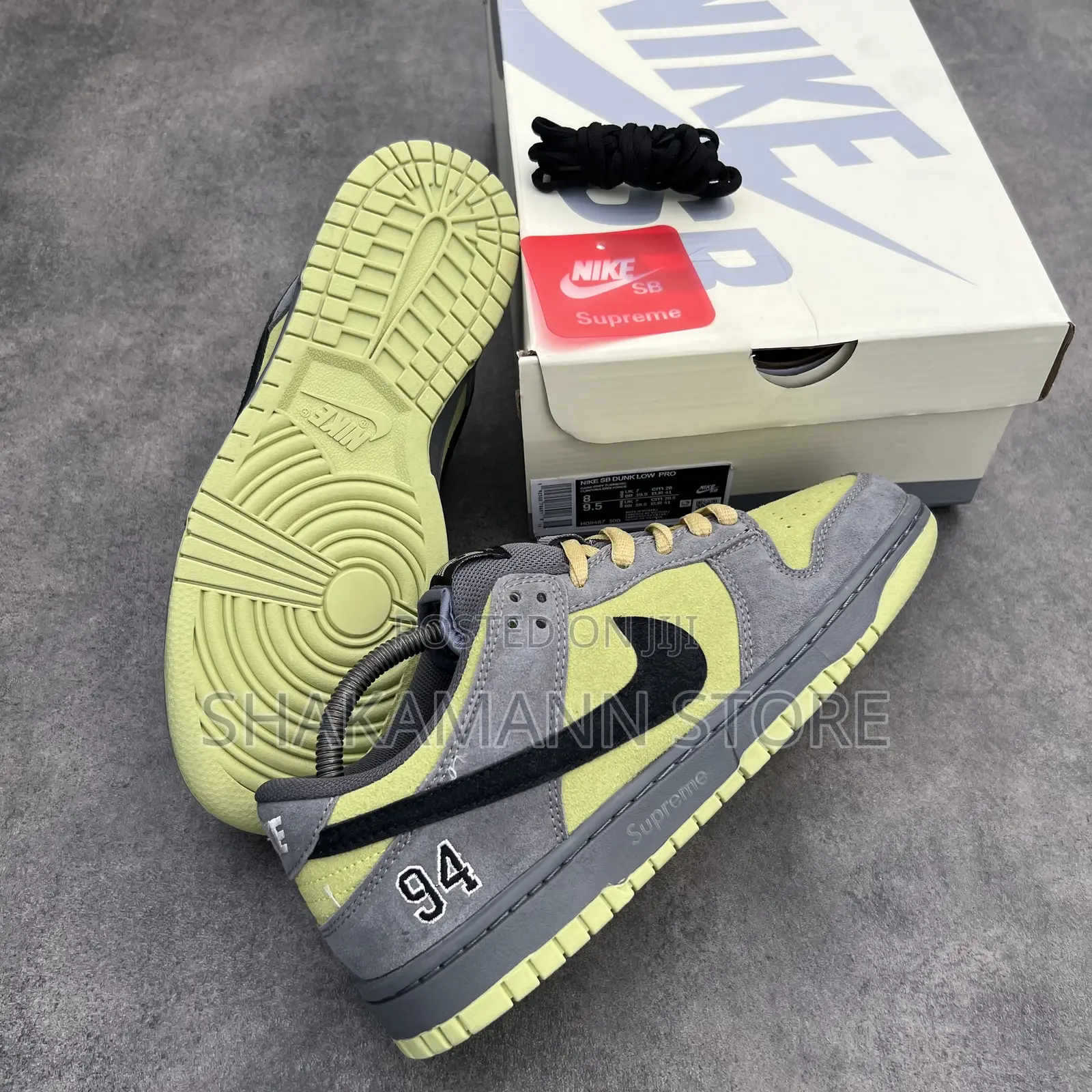 Original Nike Sb Dunk Supreme Yellow Grey