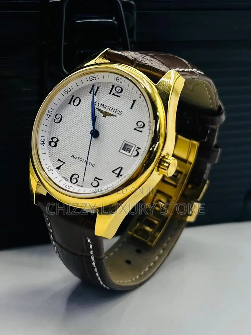 Longines Quality Luxury Men Genuine Leather Wristwatch