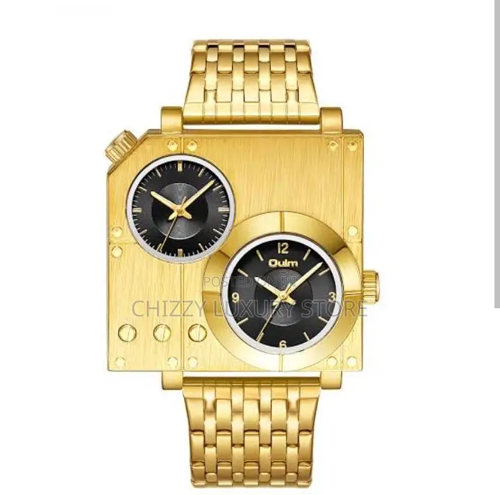 Oulm Quality Luxury Men Chain Strap Wristwatch