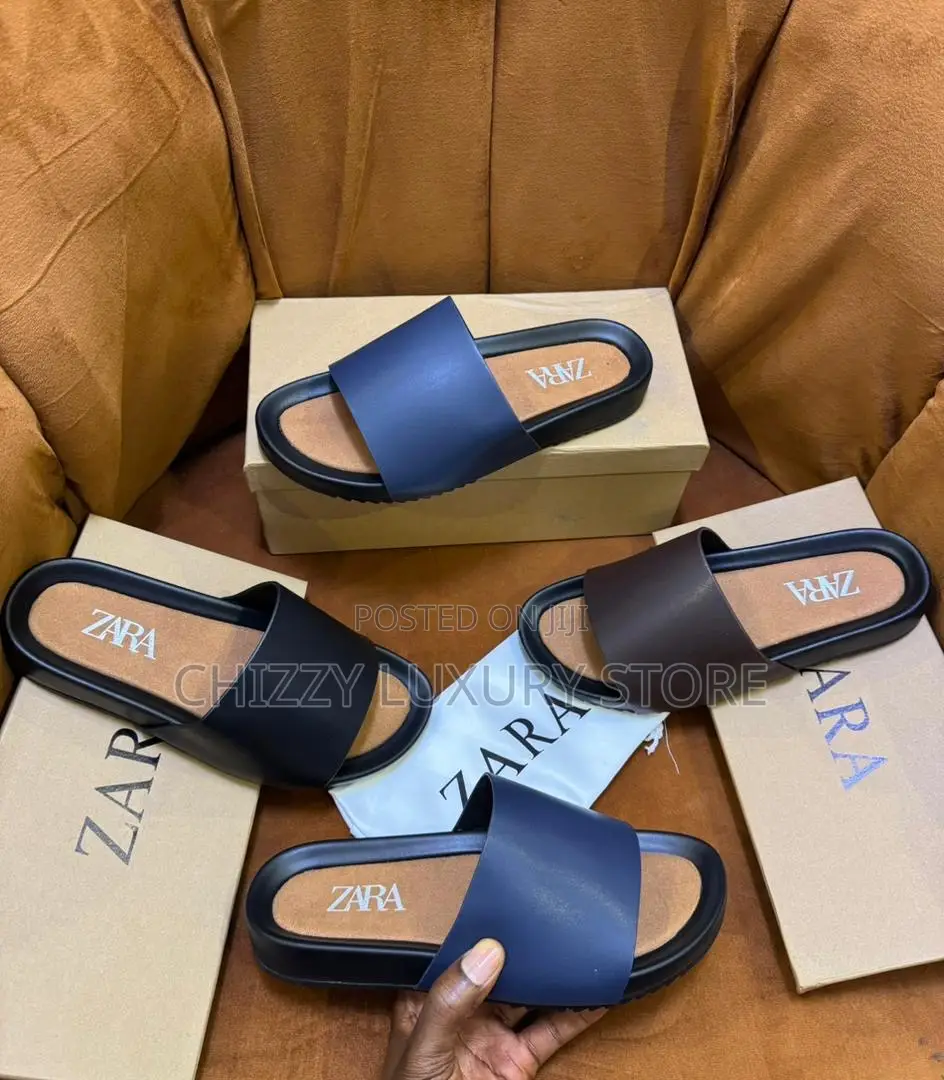 Zara Quality Luxury Men Genuine Leather Pams